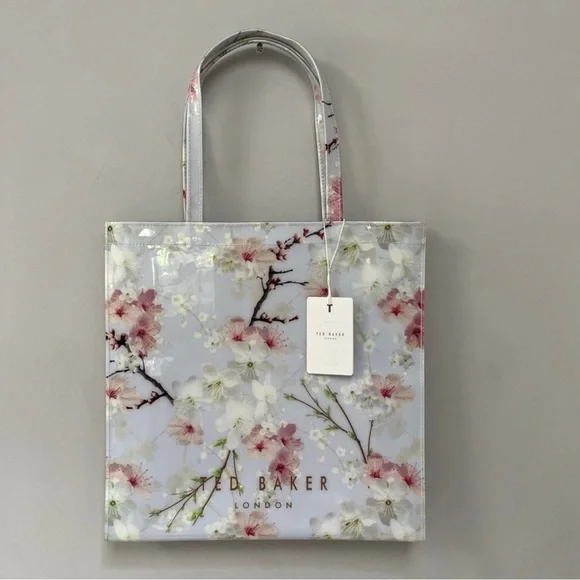 Ted Baker Floral Tote Bag - Pink, Grey and White NWT - Picture 1 of 7